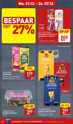 Aldi folder week 49 - Voorbeeld van een folder van Aldi, geldig van 01.12.2025 | Pagina: 19 | Producten: Guave, Ananas, Alcohol, Mango