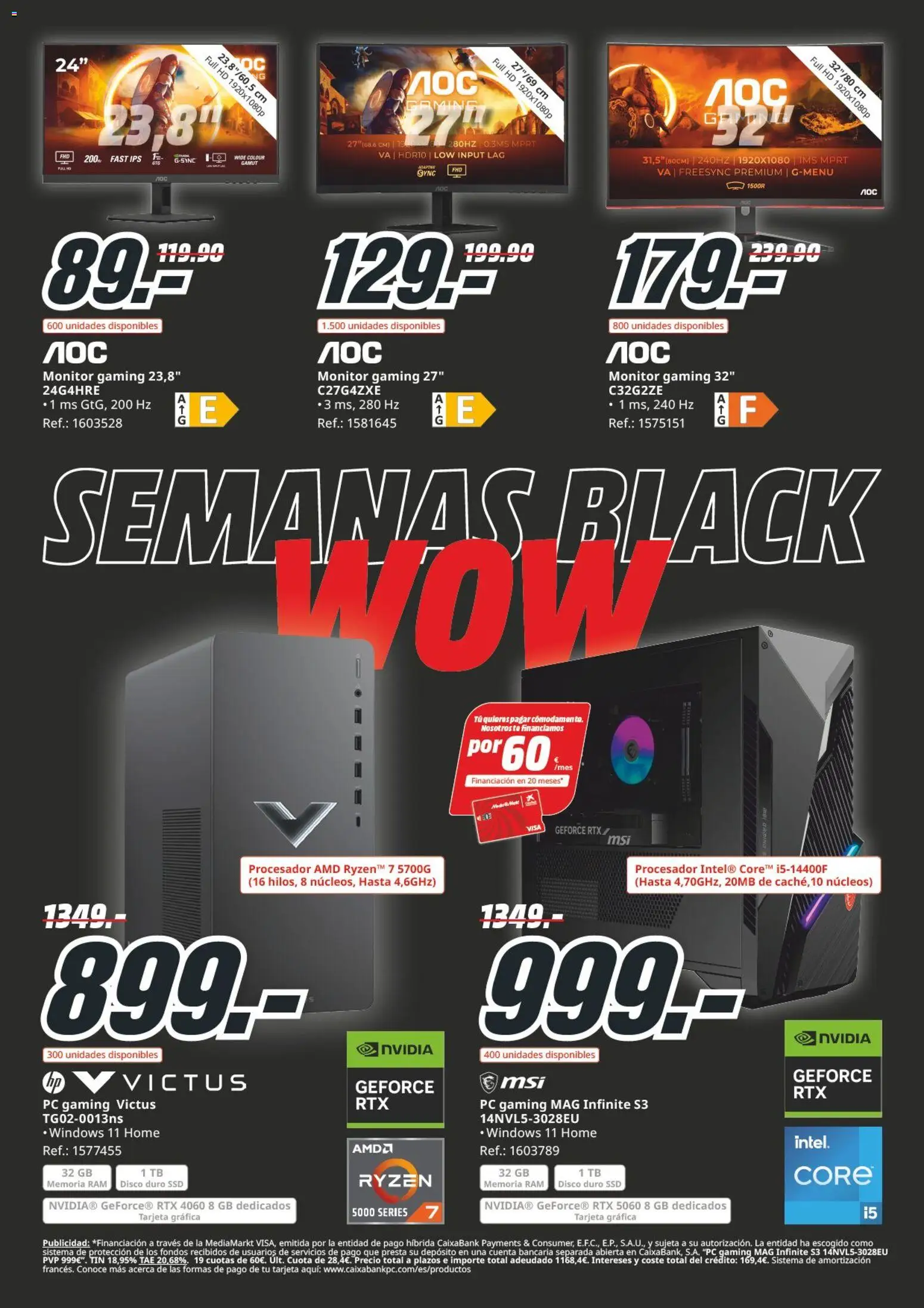 Media Markt Black Friday │ válido desde el 03.11.2025 | Página: 29 | Productos: Té, Monitor, PC, Disco