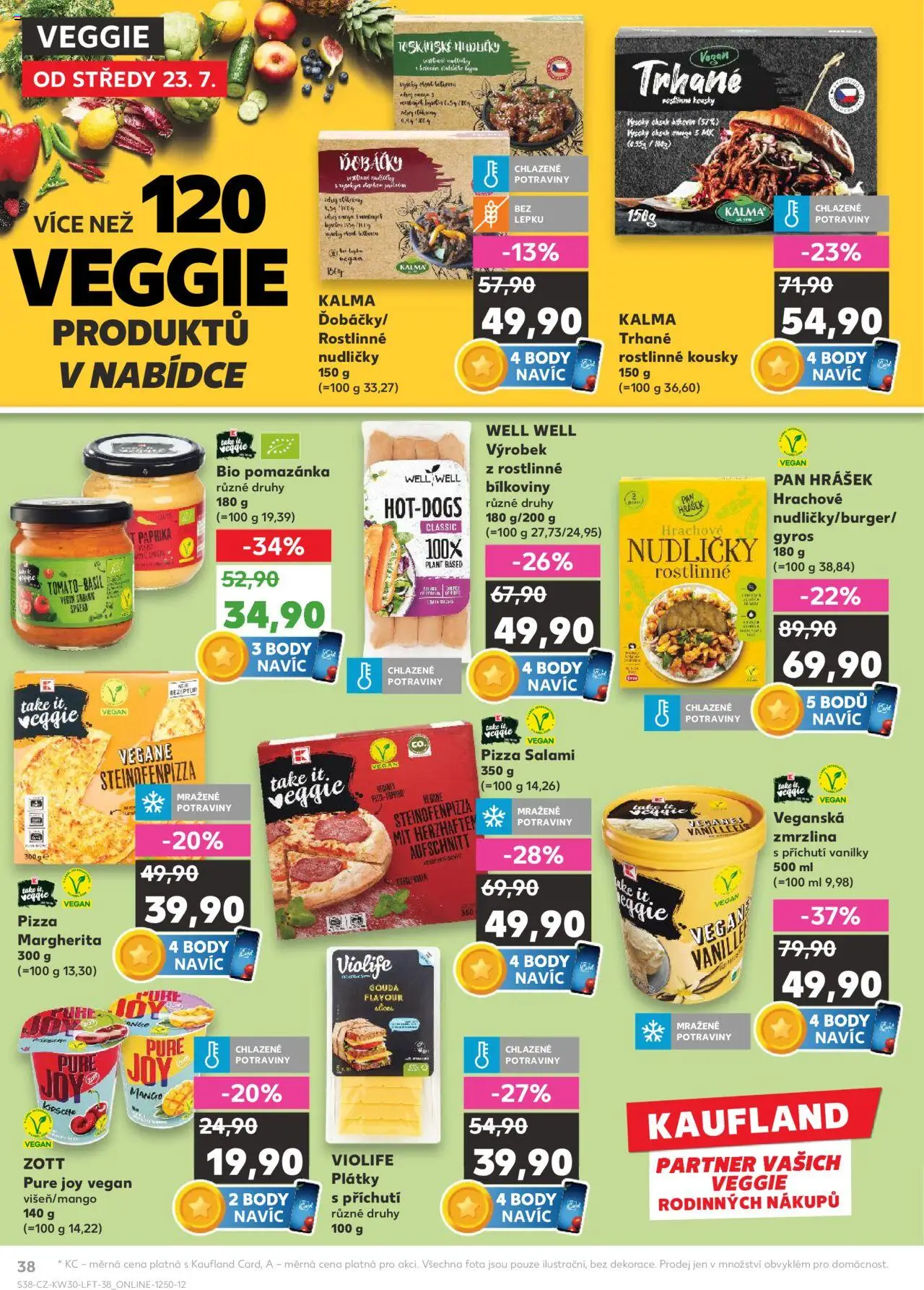 Kaufland leták - Praha 8 od 23.07.2025 | Strana: 38 | Produkty: Paprika, Pomazánka, Potraviny, Body