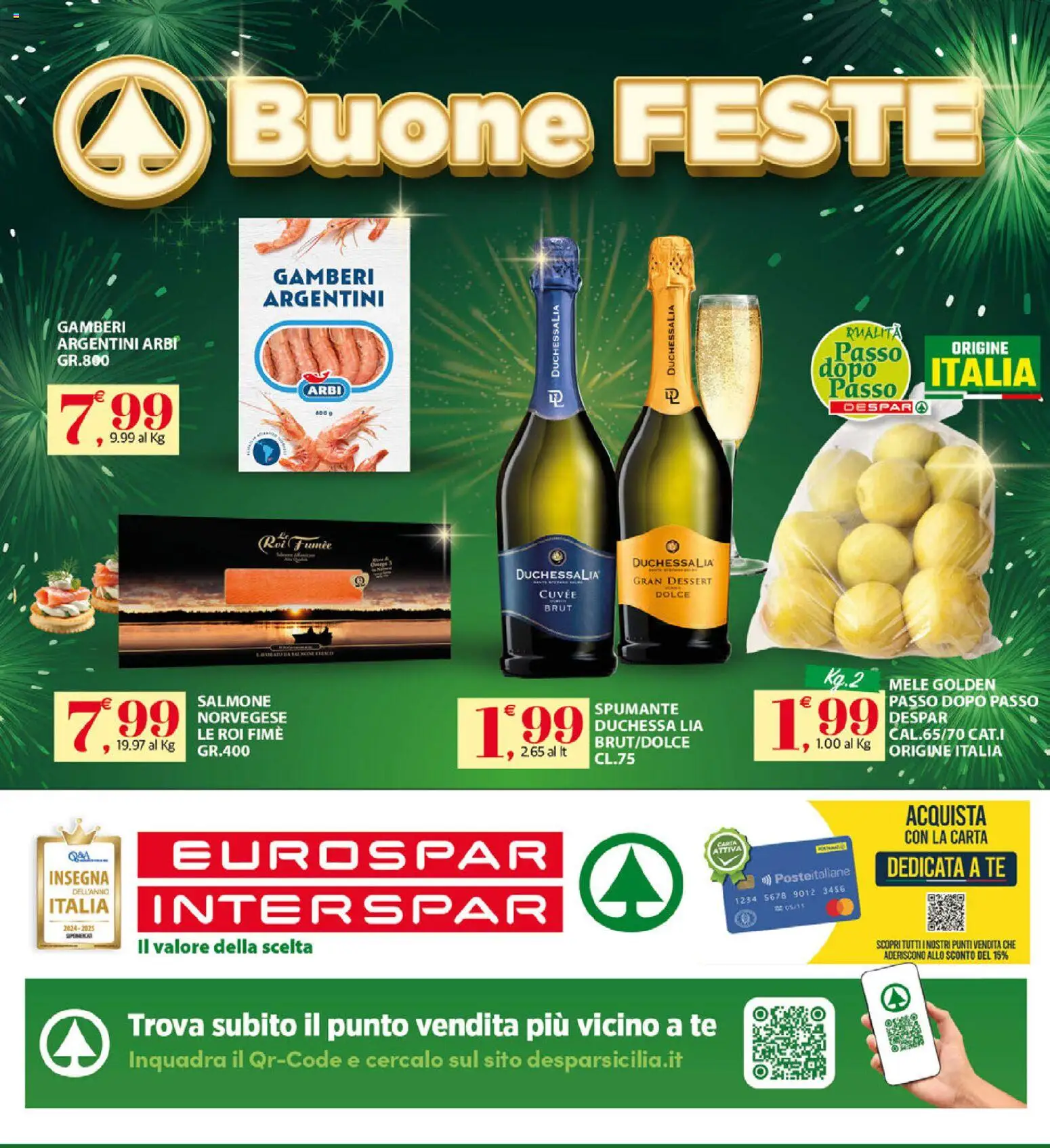 Volantino Interspar del 29.12.2025 | Pagina: 24 | Prodotti: Mele, Salmone, Tè, Spumante
