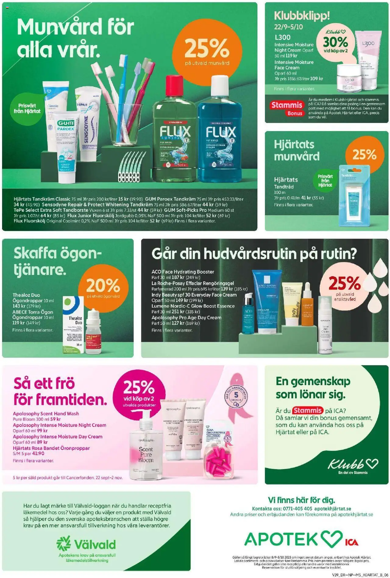 ICA Maxi reklamblad aktuell från 22.09.2025 | Sida: 10 | Produkter: Tandkräm, Tandborste, Galler, Serum
