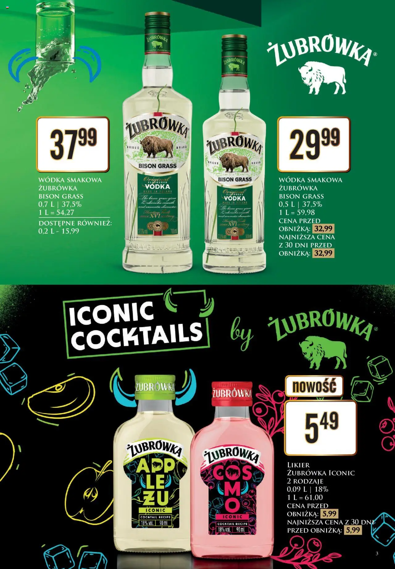 Dino Gazetka alkoholowa od 10.10.2025 | Strona: 3 | Produkty: Żubrówka, Vodka, Wódka