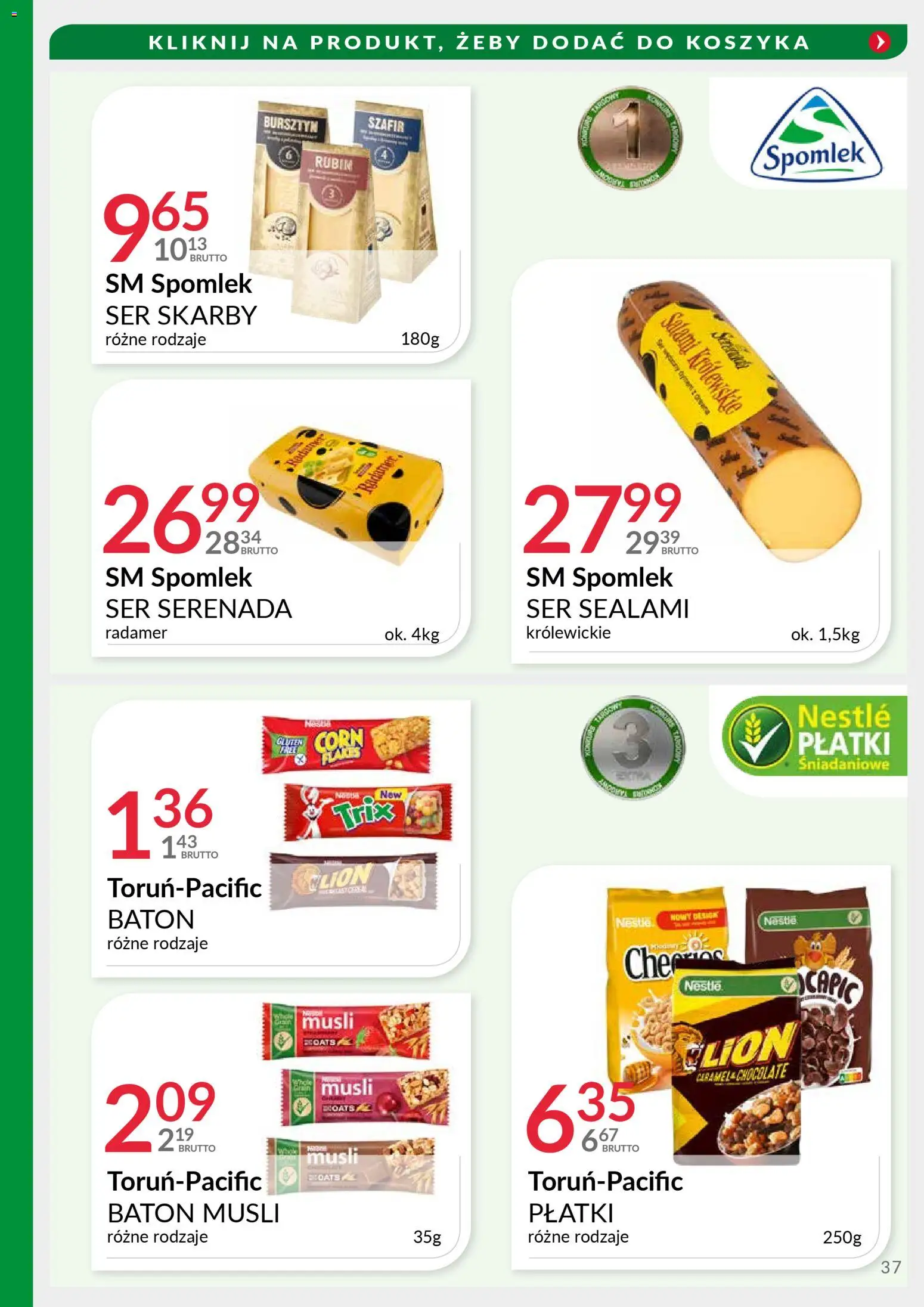 Eurocash Gazetka - Targi Jesień od 17.11.2025 | Strona: 37 | Produkty: Baton, Ser, Musli, Płatki