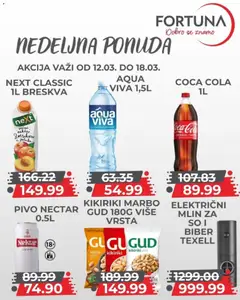 Fortuna Market katalog Nedeljna ponuda - pregled Fortuna Market kataloga - važi od 12.03.2026 | Strana: 9 | Proizvode: Mlin za so i biber, So, Nektar, Pivo