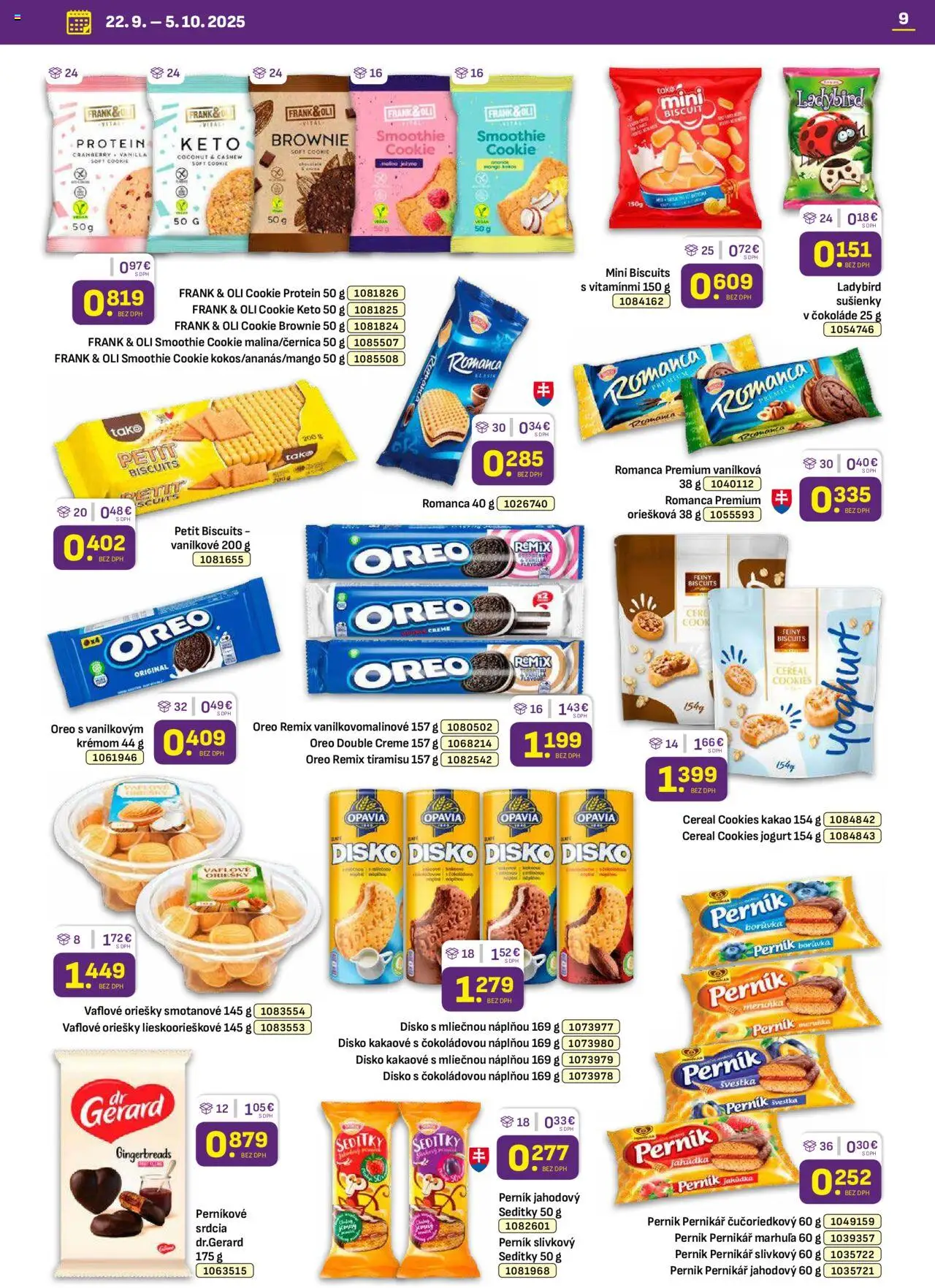 Nové Libex akcie – leták je platný od 22.09.2025 | Strana: 9 | Produkty: Jogurt, Protein, Kakao