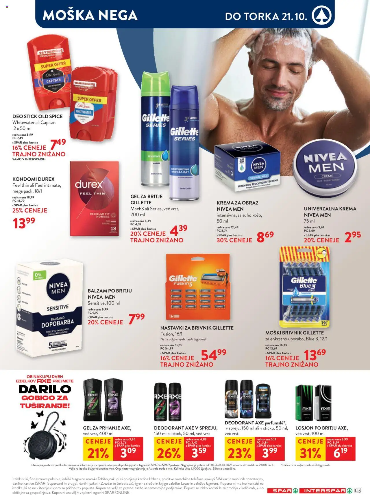 Novi Spar katalog ponudbe – veljaven od 08.10.2025 | Stran: 17 | Izdelki: Gel za prhanje, Moški brivnik, Krema, Deodorant