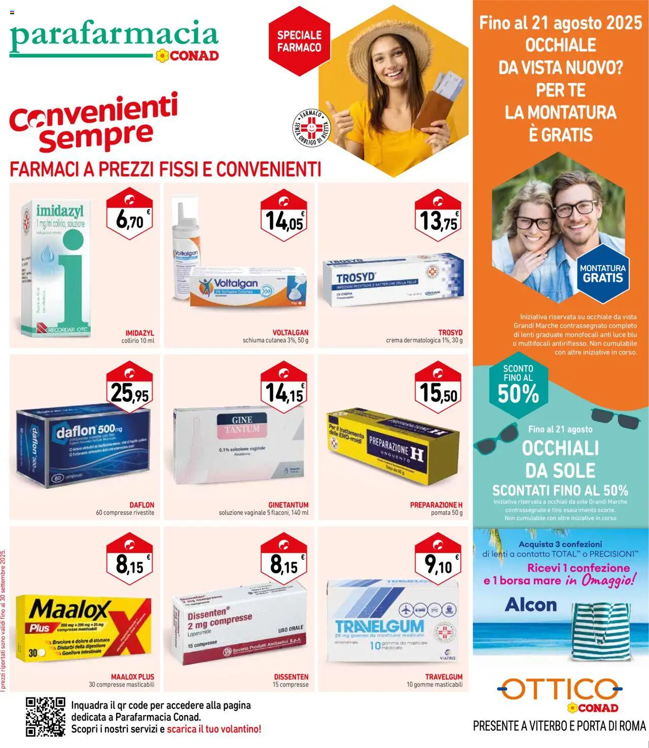 Volantino Spazio Conad del 12.08.2025 | Pagina: 34 | Prodotti: Crema, Tè, Occhiali, Borsa
