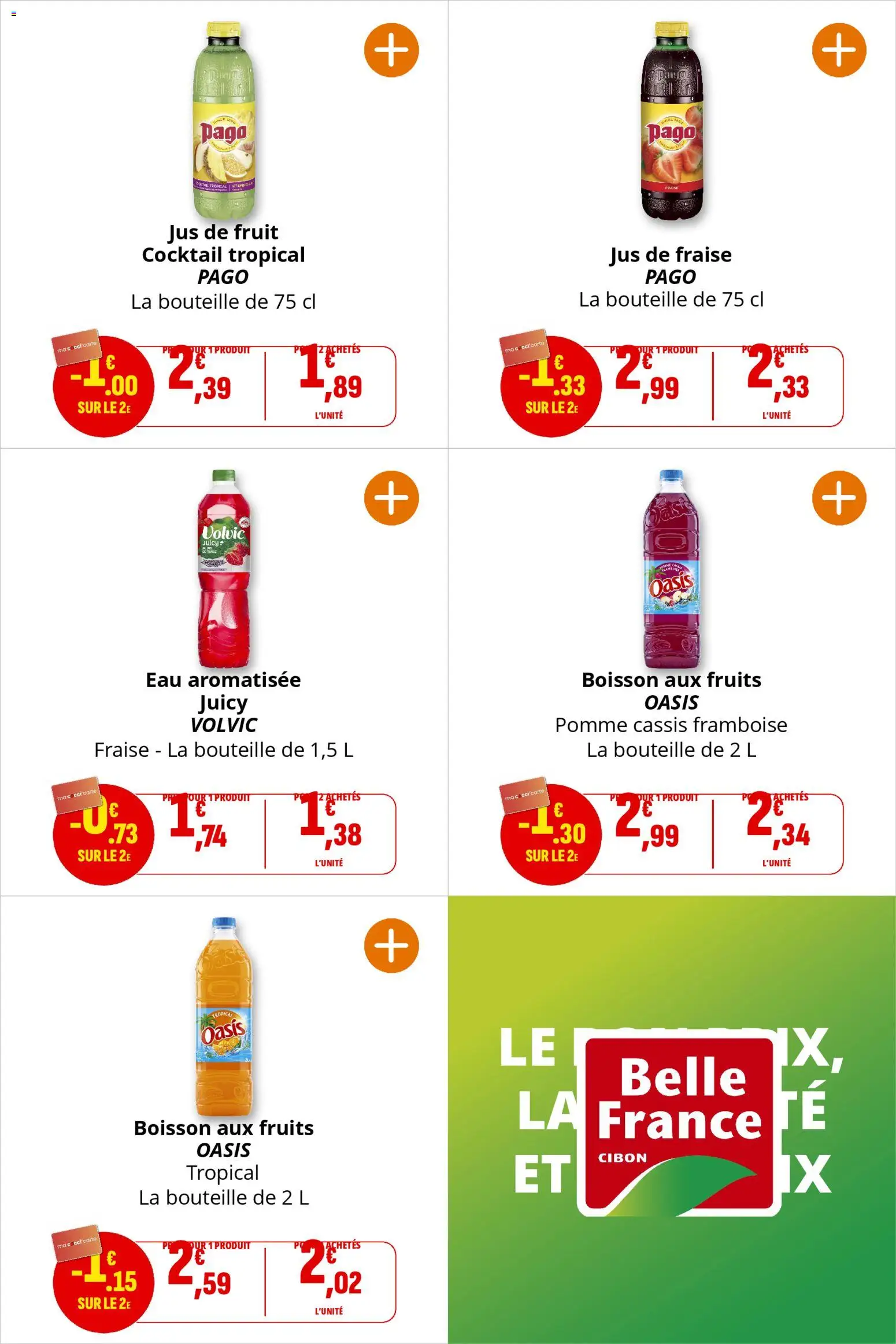 {H1} | Page: 20 | Produits: Volvic, Cassis, Fraise, Pomme