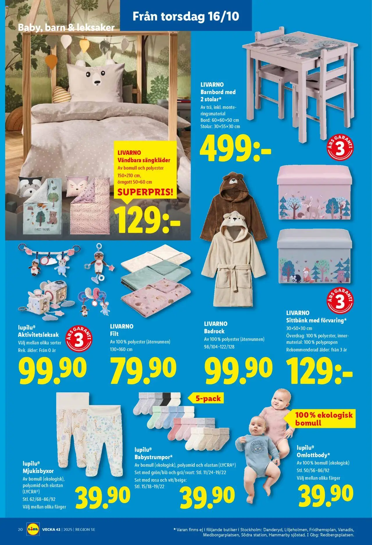 Lidl reklamblad aktuell från 13.10.2025 | Sida: 22 | Produkter: Örngott, Filt, Set, Badrock