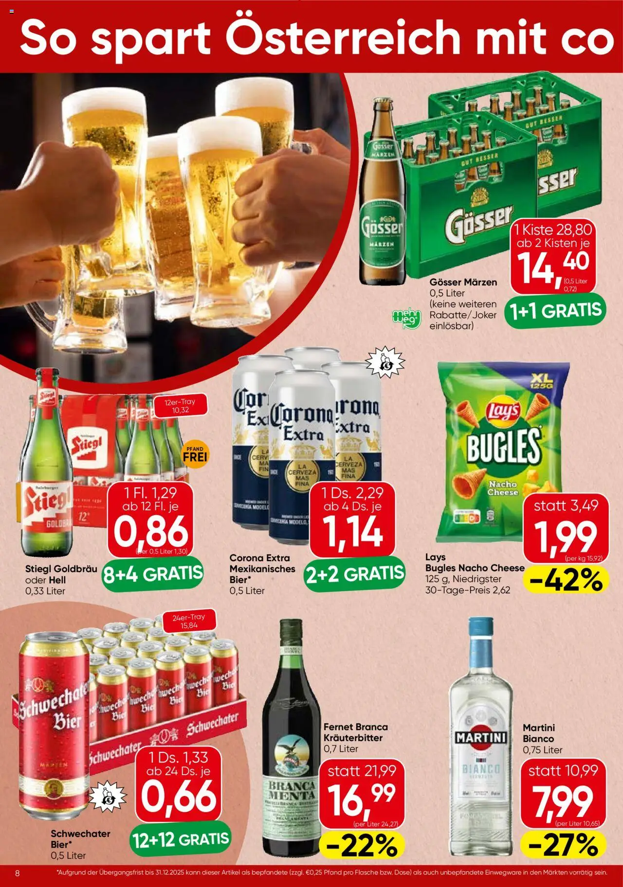 Spar Flugblatt - Oberösterreich gültig ab 11.09.2025 | Seite: 8 | Produkte: Bier
