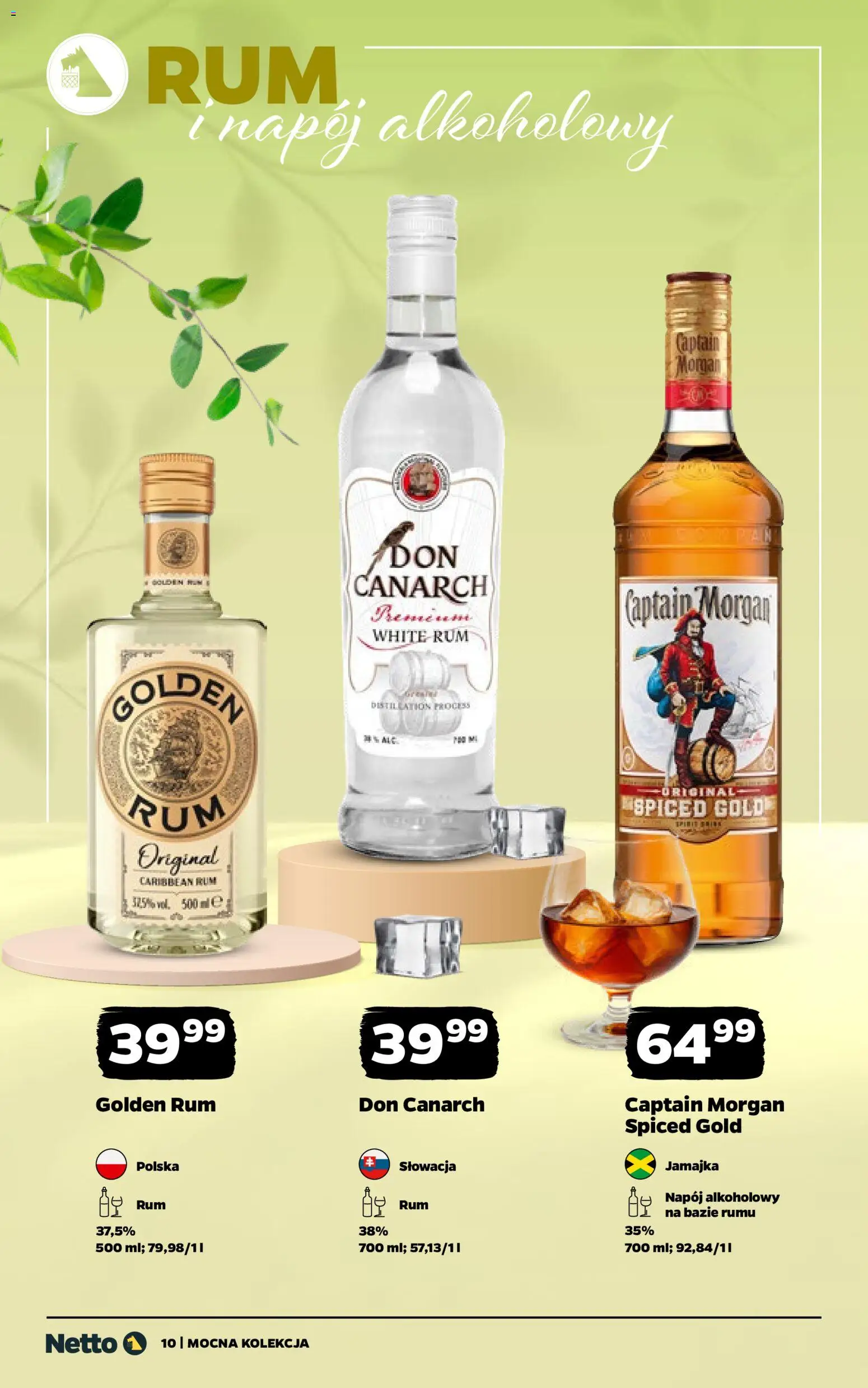 Netto gazetka - Alkohole mocne od 16.03.2026 | Strona: 10 | Produkty: Captain Morgan, Rum