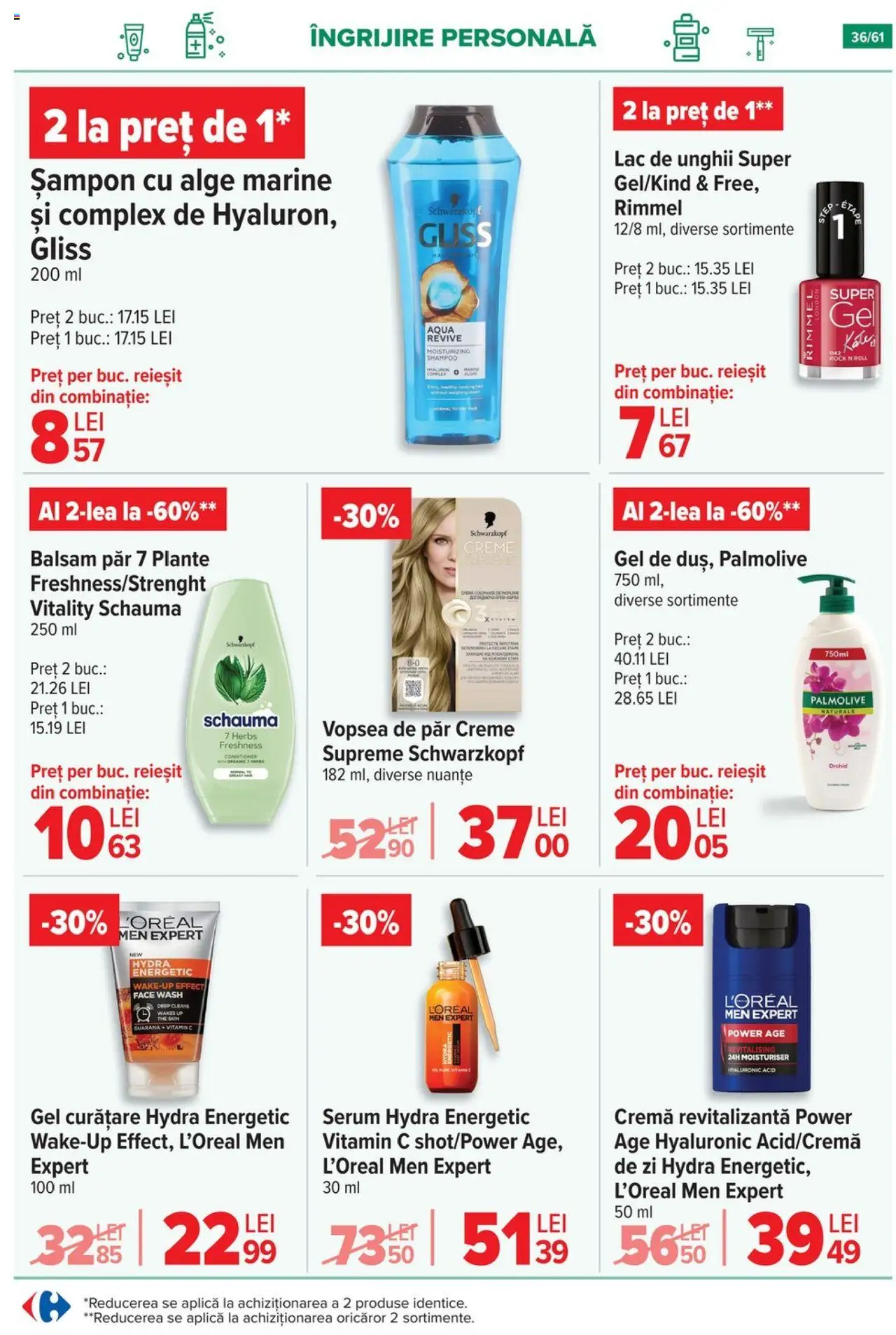 Catalog Carrefour – valabil de la 20.08.2025 | Pagină: 37 | Produse: Vopsea, Lac de unghii, Cremă, Vopsea de păr