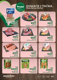 Univerexport katalog - pregled Univerexport kataloga - važi od 24.11.2025 | Strana: 4 | Proizvode: Viršle, Svargla, Šunka, Vino