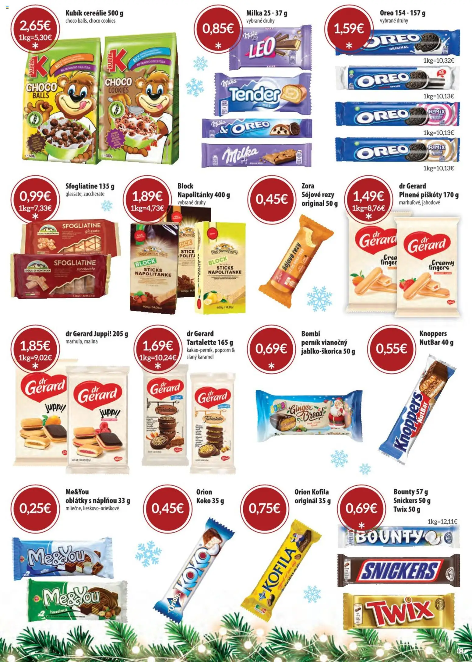 Nové Sintra akcie – leták je platný od 01.12.2025 | Strana: 12 | Produkty: Cereálie, Milka