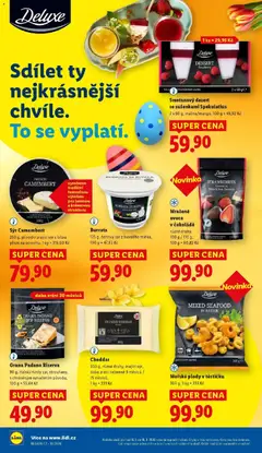 Náhled letáku Lidl aktuální leták od 16.03.2026 | Strana: 16 | Produkty: Burrata, Deluxe, Spekulatius, Cheddar