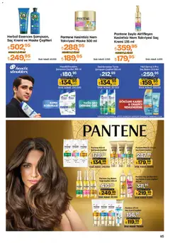 29.01.2026 tarihinden itibaren geçerli olan Migros kataloğu önizlemesi | Sayfa: 65 | Ürünler: Şampuan, Saç Kremi, Maske