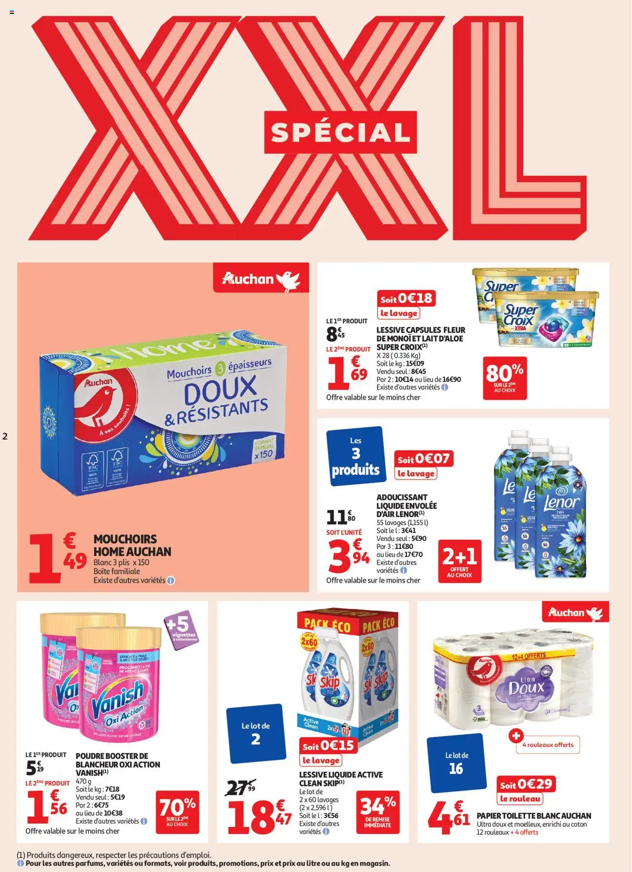  | Page: 2 | Produits: Papier toilette, Parfum, Mouchoirs, Lait