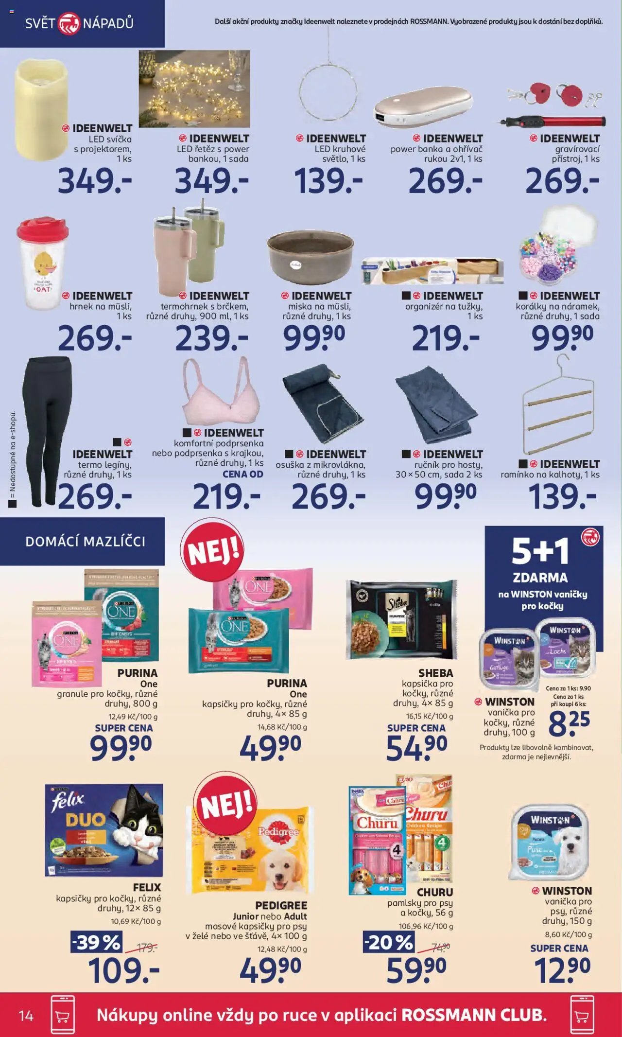 Rossmann leták od 08.10.2025 | Strana: 14 | Produkty: Felix, Granule, Pedigree, Miska