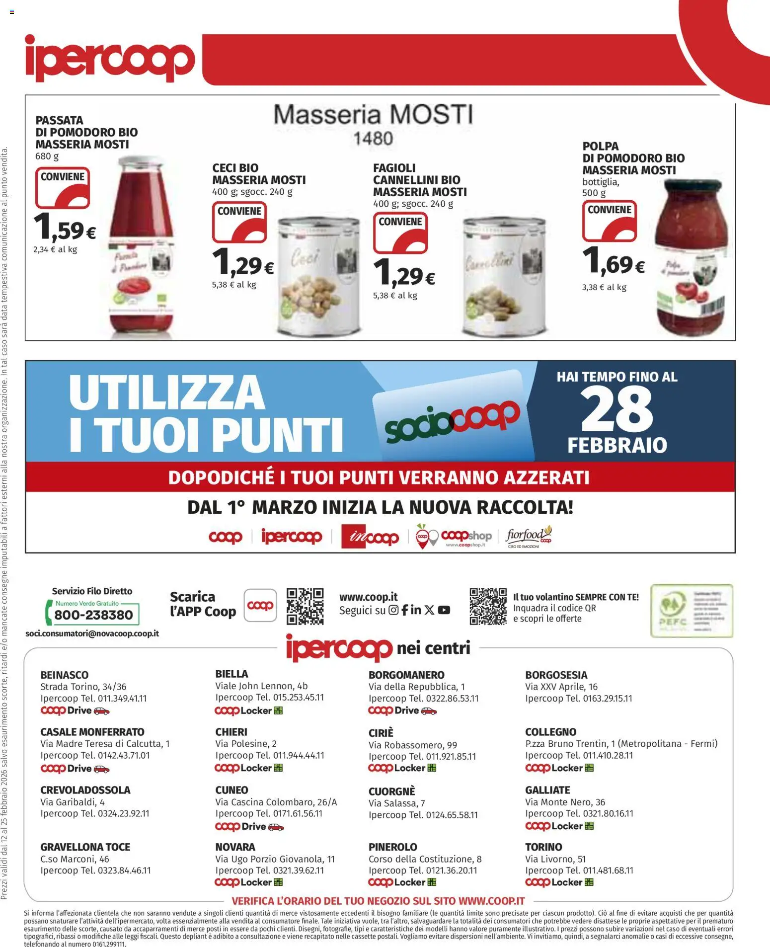 Volantino Ipercoop del 12.02.2026 | Pagina: 37 | Prodotti: Ceci, Cannellini, Pomodoro, Passata di pomodoro