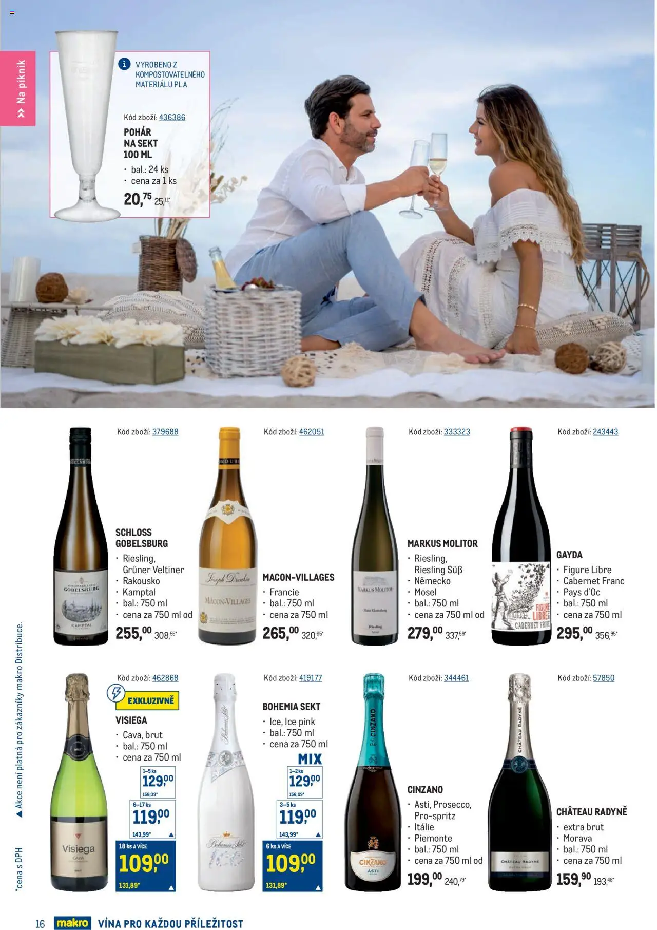 Makro leták  - Letní vína od 04.06.2025 | Strana: 16 | Produkty: Bohemia sekt, Sekt, Pohár, Riesling