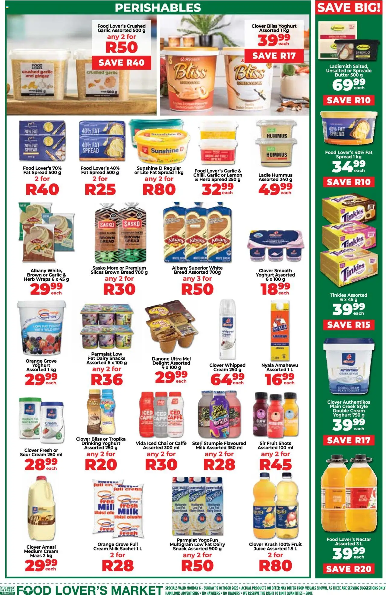 New Food Lover's Market catalogue – valid from 06.10.2025 | Page: 4 | Products: Yoghurt, Juice, Cream, Lemon