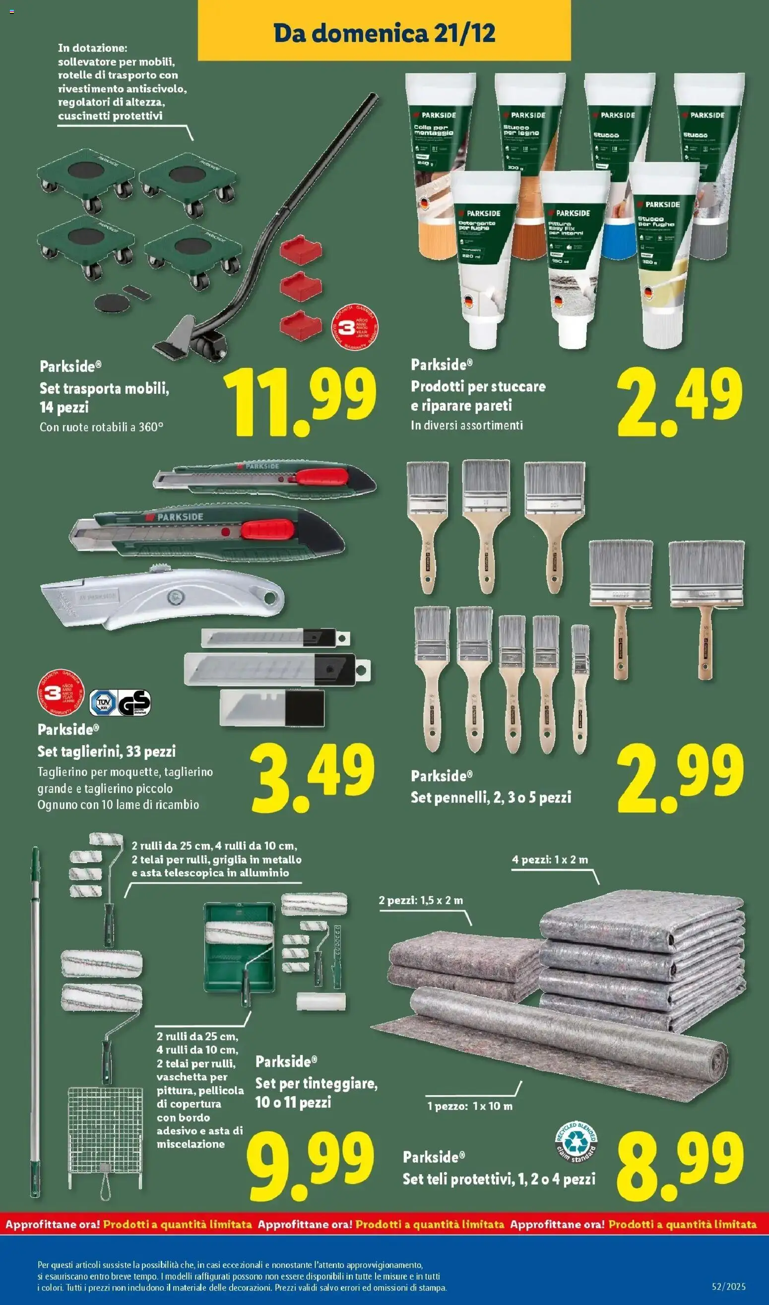 LIDL volantino della prossima settimana dal ﻿20/12/2025﻿ 📣 | Pagina: 35 | Prodotti: Pittura, Stucco, Taglierino, Griglia