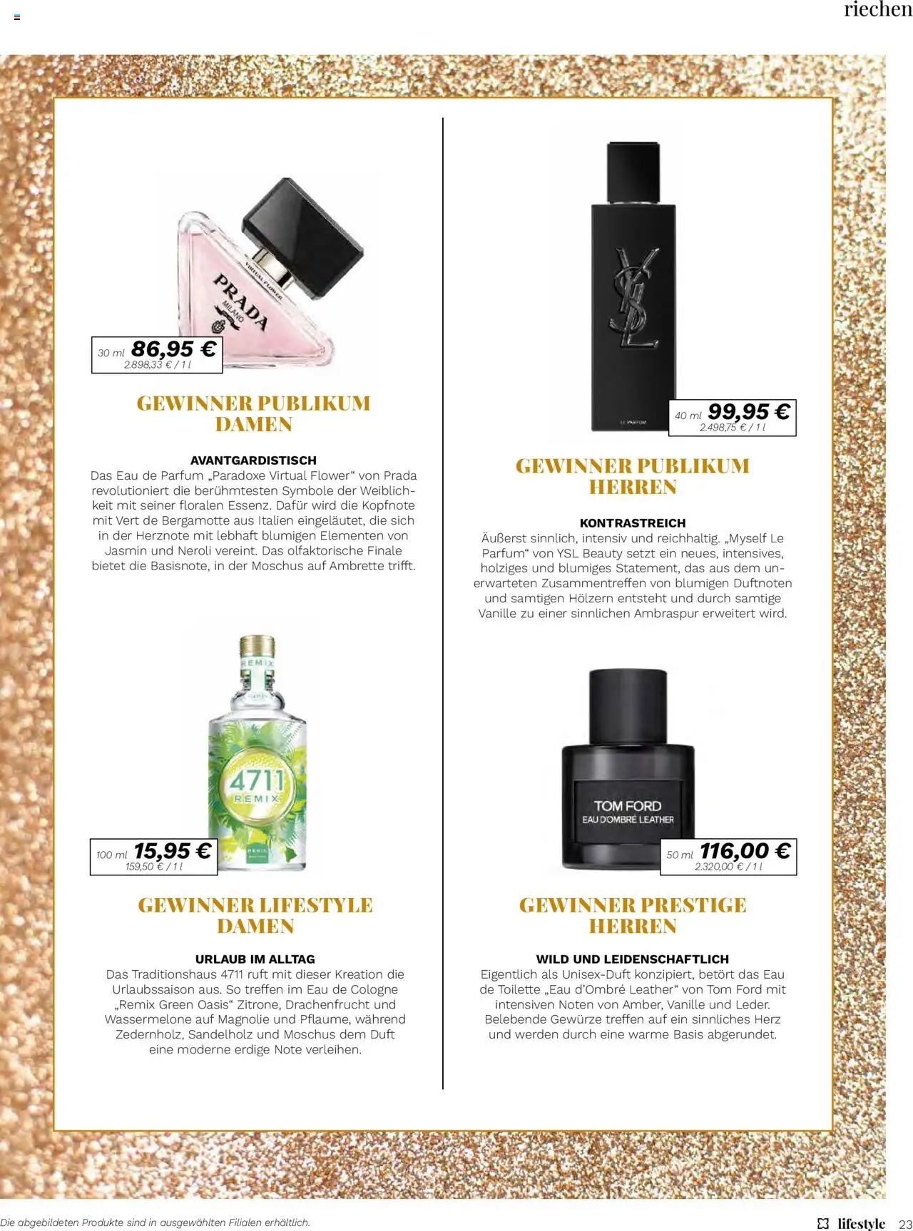 Müller  Lifestyle - gültig ab dem 11.07.2025 | Seite: 23 | Produkte: Parfüm, Duft, Eau de Toilette, Eau de Cologne
