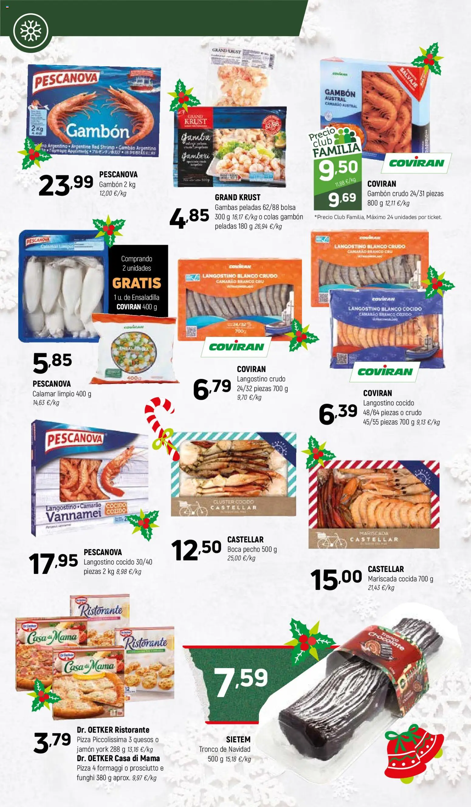 Coviran - Pontevedra │ válido desde el 16.12.2025 | Página: 6 | Productos: Ensaladilla, Jamón, Pizza, Langostino