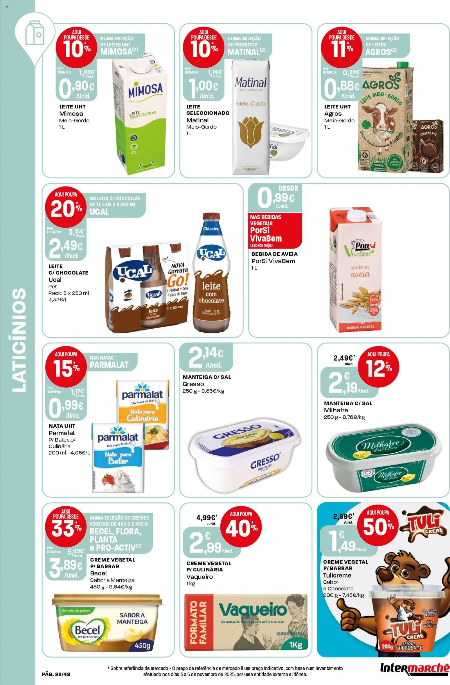 Intermarché folheto │ válido de 11.12.2025 | Página: 22 | Produtos: Base, Leite, Óleo, Chocolate