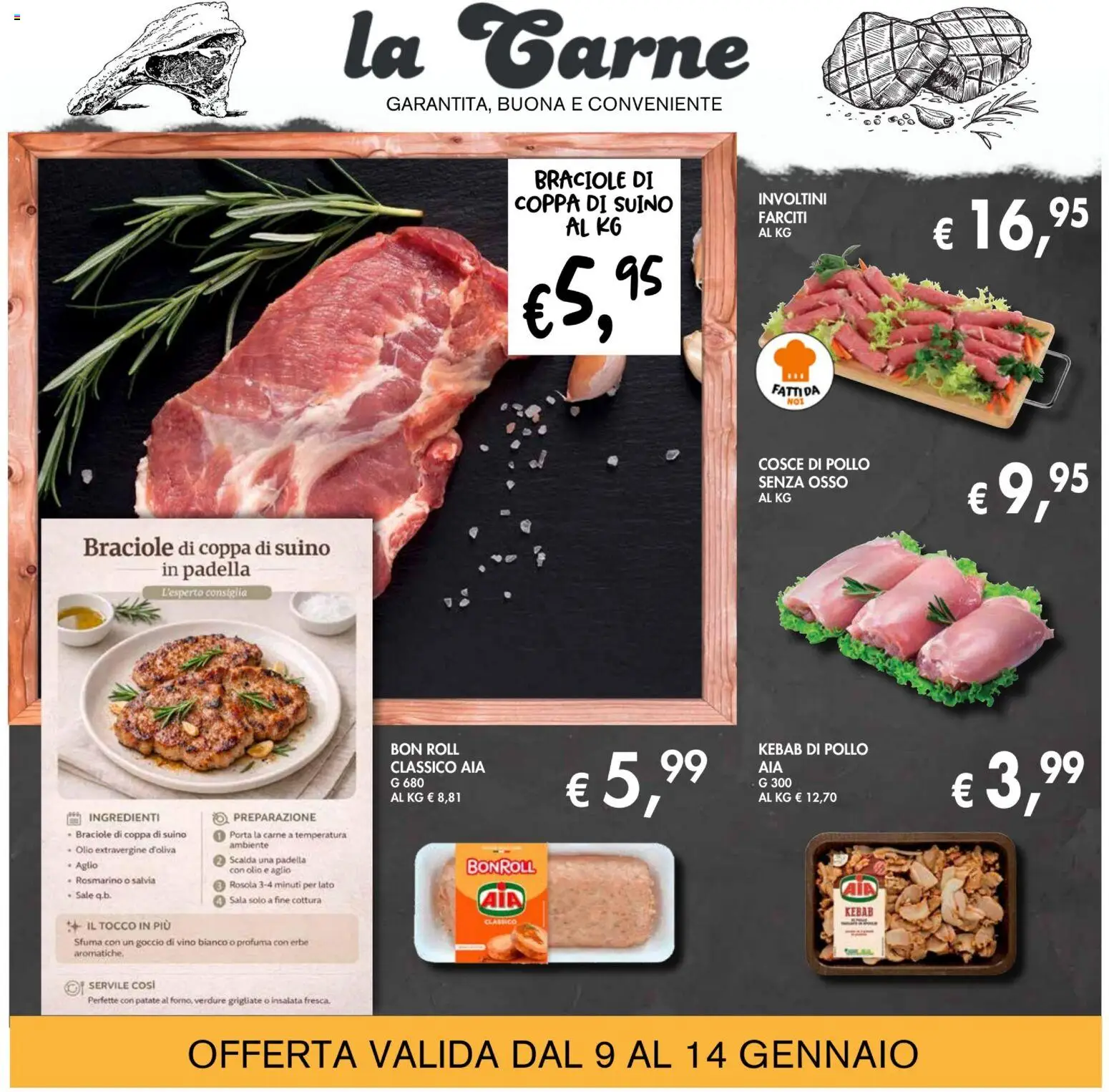 Volantino Coal del 09.01.2026 | Pagina: 4 | Prodotti: Insalata, Sale, Suino, Vino
