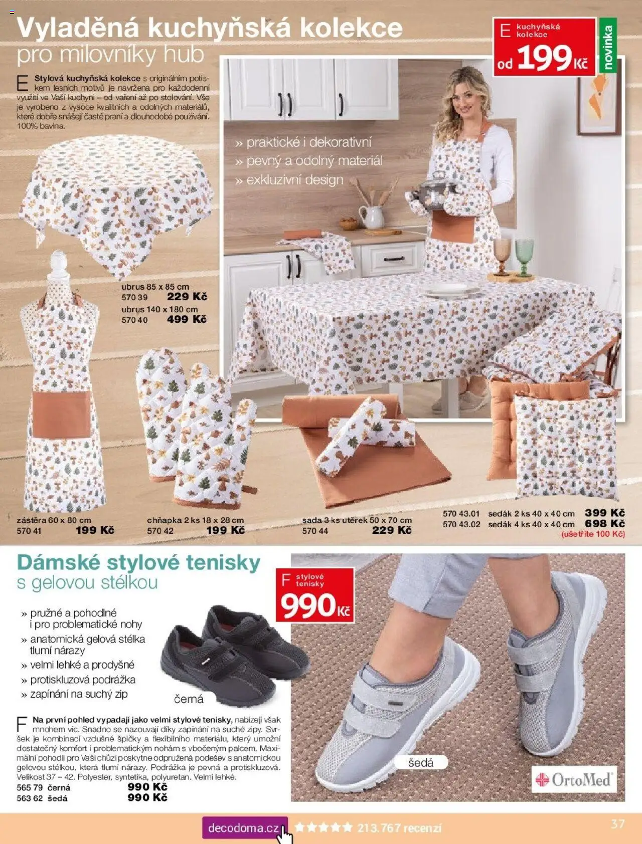 Decodoma katalog Podzim 2025 od 25.08.2025 | Strana: 37 | Produkty: Tenisky, Zástěra, Ubrus, Chňapka
