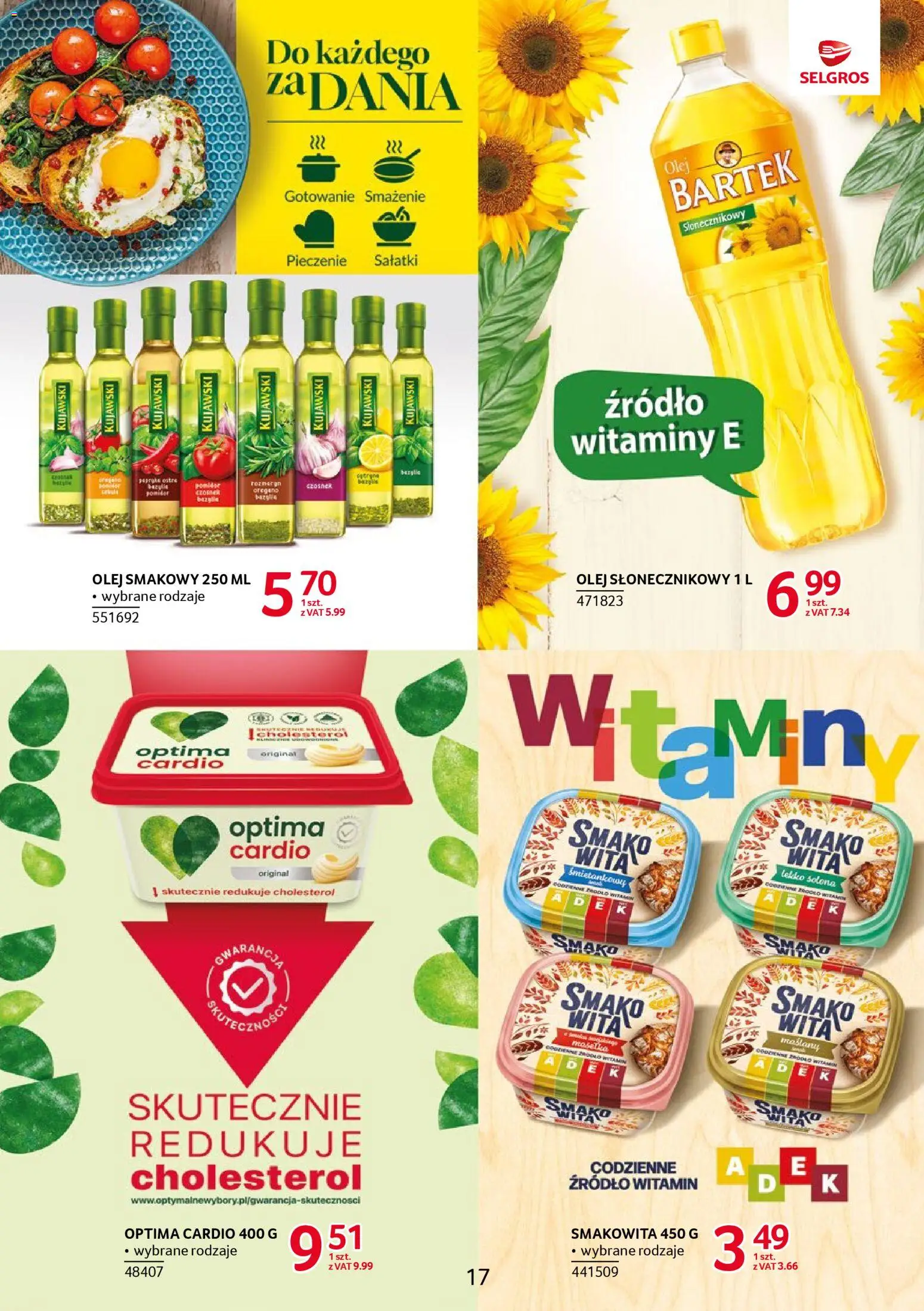 Selgros cash&carry Gazetka - Markowe produkty od 20.11.2025 | Strona: 17 | Produkty: Olej słonecznikowy, Optima cardio, Olej
