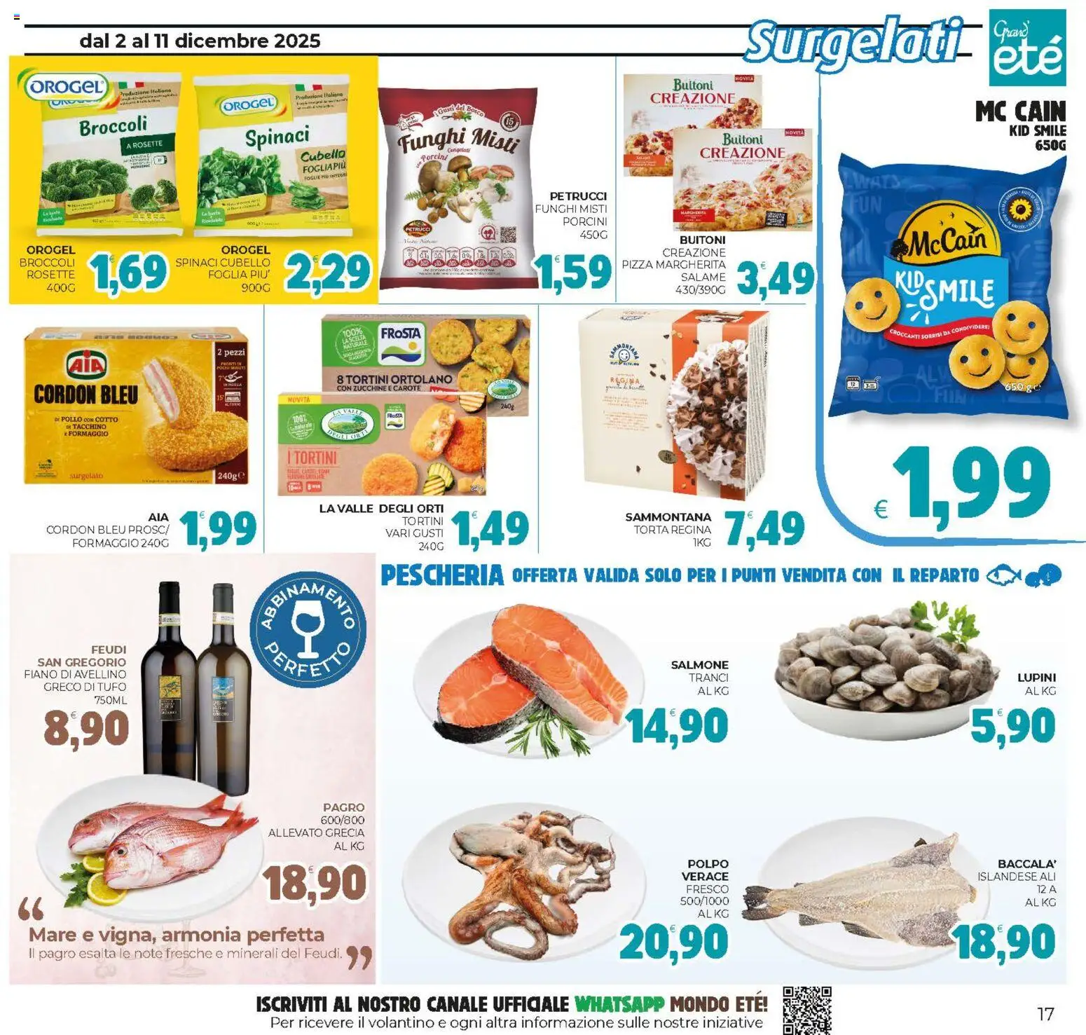 Volantino Eté del 02.12.2025 | Pagina: 17 | Prodotti: Pollo, Tacchino, Spinaci, Zucchine