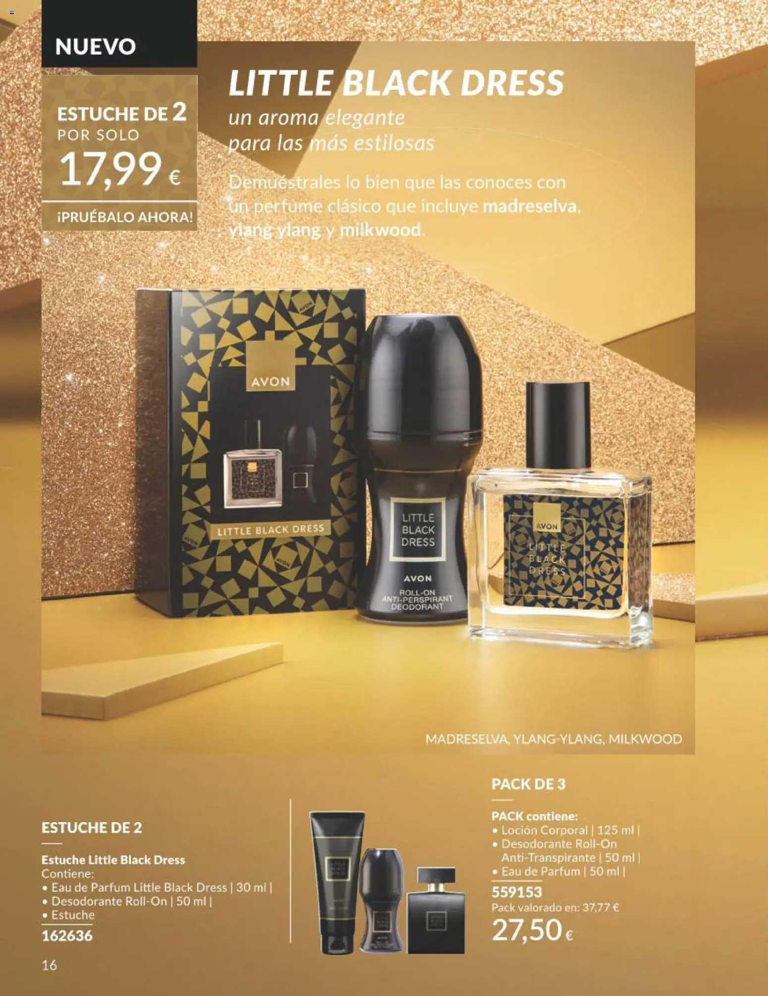 Catálogo AVON campaña 11 Black Friday │ válido desde el 01.11.2025 | Página: 16 | Productos: Perfume, Antitranspirante, Loción corporal, Eau de parfum