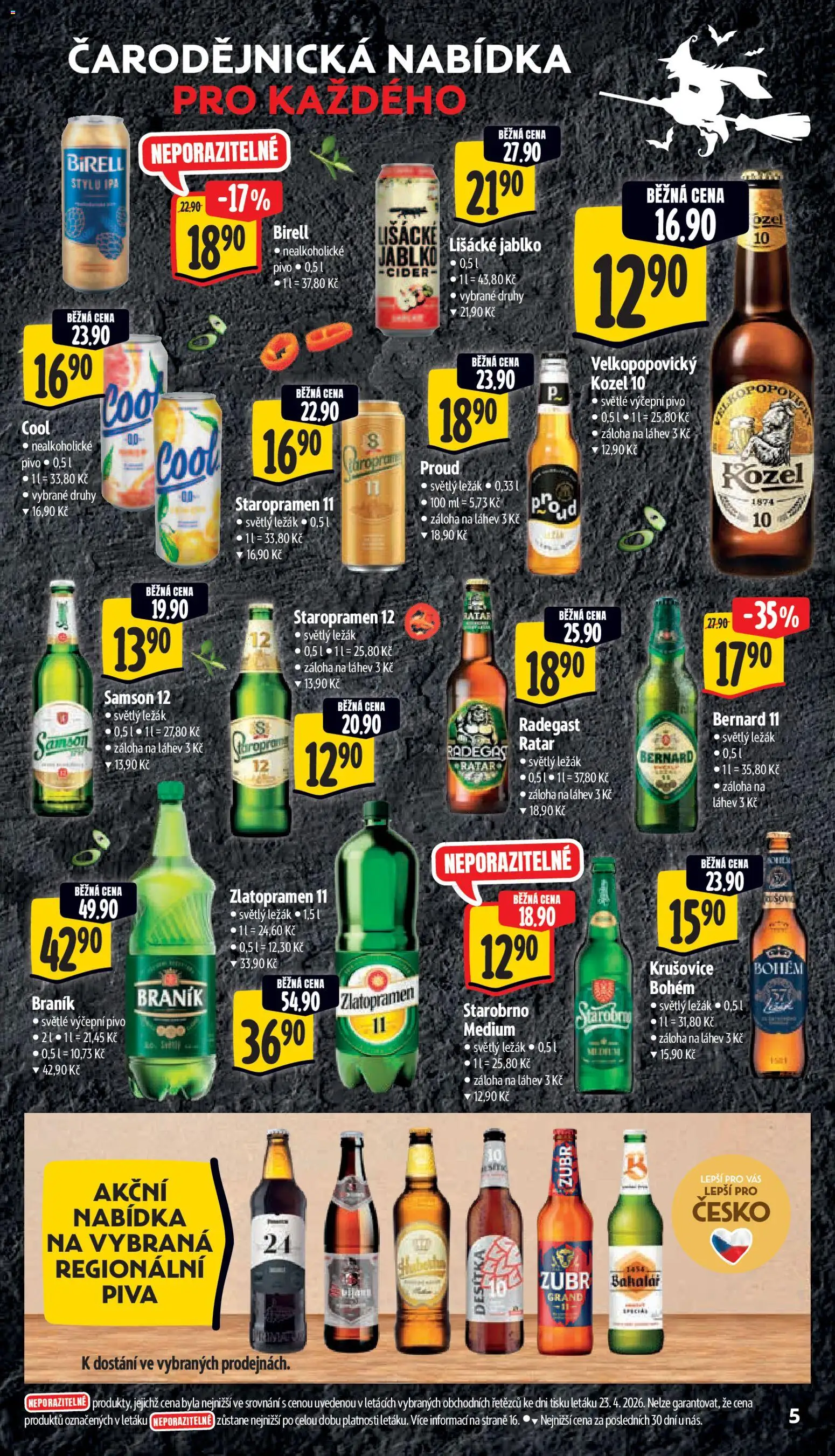 Albert leták - Supermarket od 29.04.2026 | Strana: 11 | Produkty: Zlatopramen, Staropramen 11, Braník, Radegast