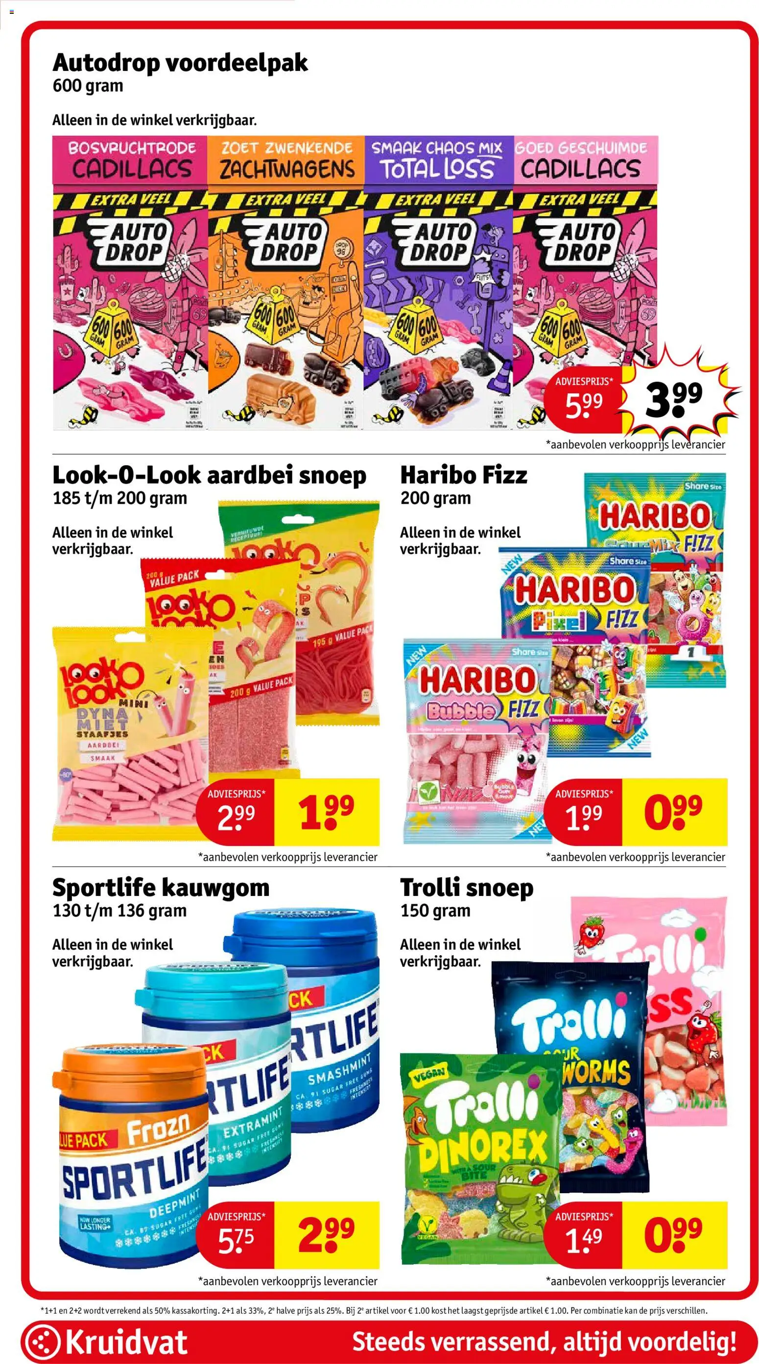 {H1} | Pagina: 85 | Producten: Snoep, Gum, Kauwgom, Aardbei