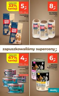 Pogląd oferty "Dealz gazetka" - ważna od 26.03.2026 | Strona: 47 | Produkty: Kurczak, Tuńczyk, Karma dla kota, Przysmaki dla psa