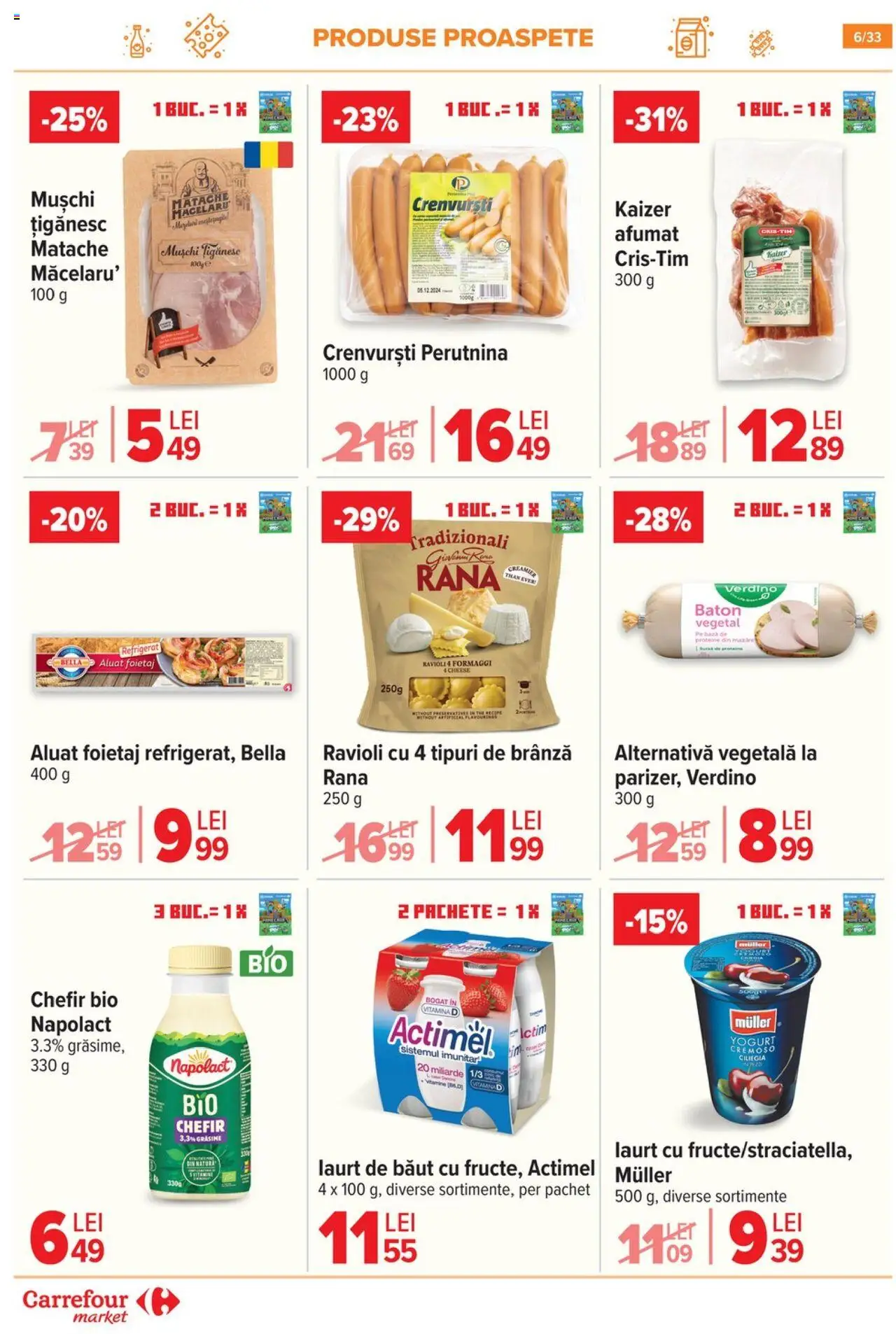 Noul catalog Carrefour – valabil de la 01.10.2025 | Pagină: 7 | Produse: Foietaj, Aluat, Crenvurști, Brânză