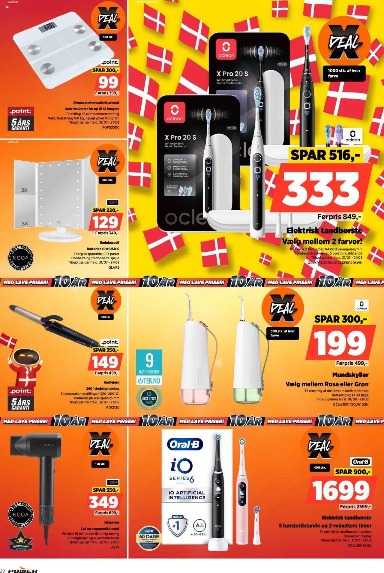Power Tilbudsavis gyldig fra 31.07.2025 | Side: 22 | Produkter: Tandbørste, Elektrisk Tandbørste, Maling, Hårtørrer