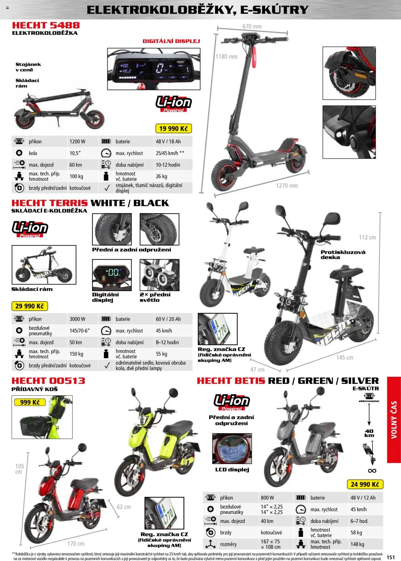 Hecht katalog - Jaro-léto 2025 od 22.04.2025 | Strana: 151 | Produkty: Hecht, Elektrokoloběžka, Koš, Kola