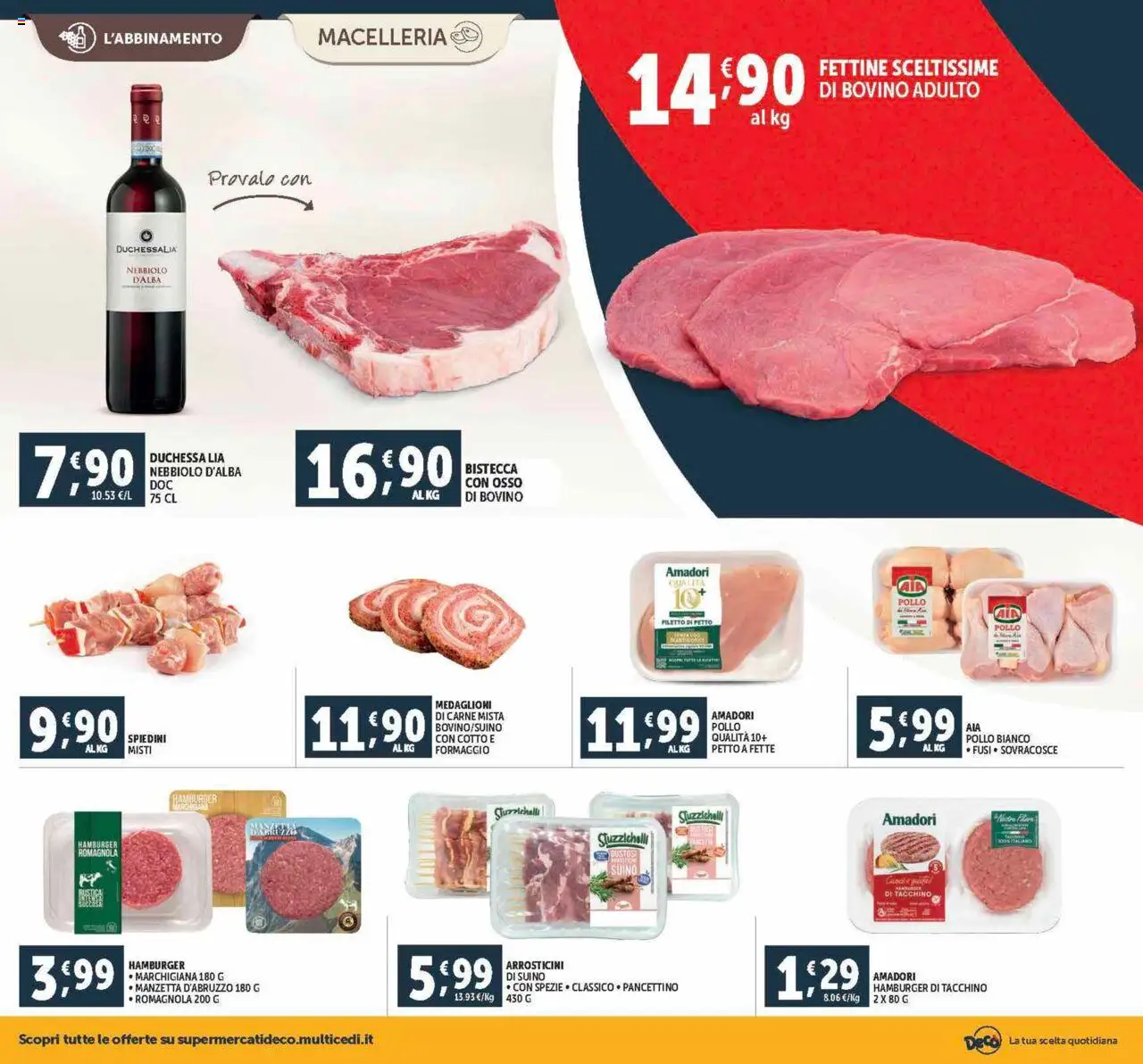 Volantino Decò del 12.09.2025 | Pagina: 4 | Prodotti: Bovino, Suino, Formaggio, Arrosticini