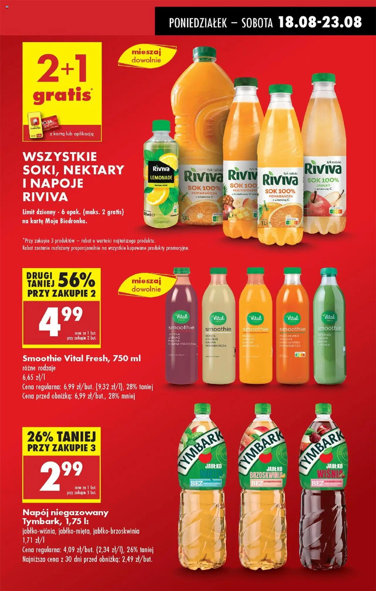Biedronka gazetka od 18.08.2025 | Strona: 9 | Produkty: Malina, Napoje, Smoothie, Szparagi