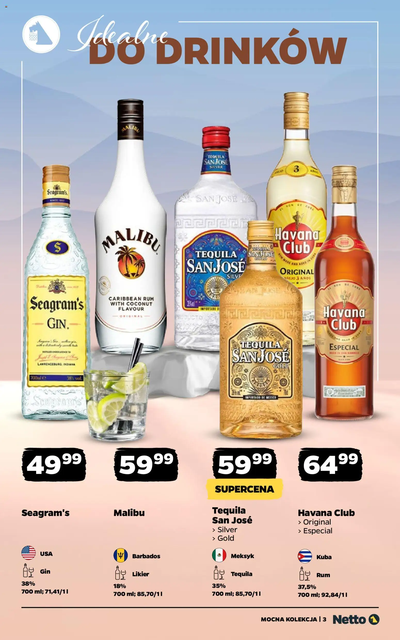 Netto gazetka - Mocna Kolekcja od 02.02.2026 | Strona: 3 | Produkty: Tequila, Rum