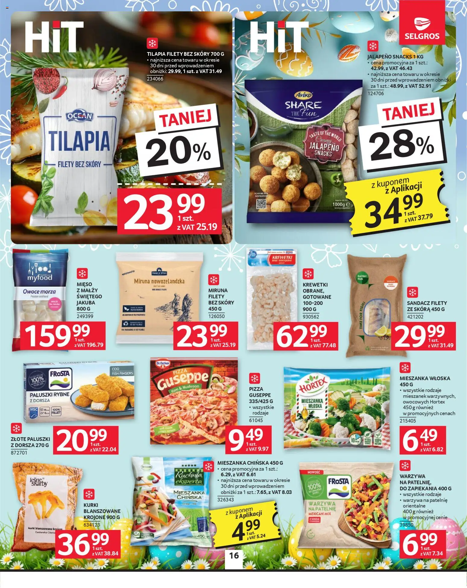 Selgros cash&carry gazetka od 26.03.2026 | Strona: 16 | Produkty: Krewetki, Paluszki rybne, Mieszanka chińska, Paluszki