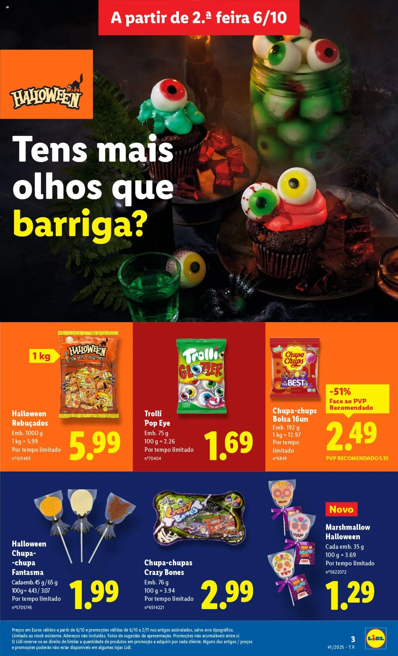 Lidl - Especial Halloween │ válido de 03.10.2025 | Página: 3 | Produtos: Bolsa, Rebuçados