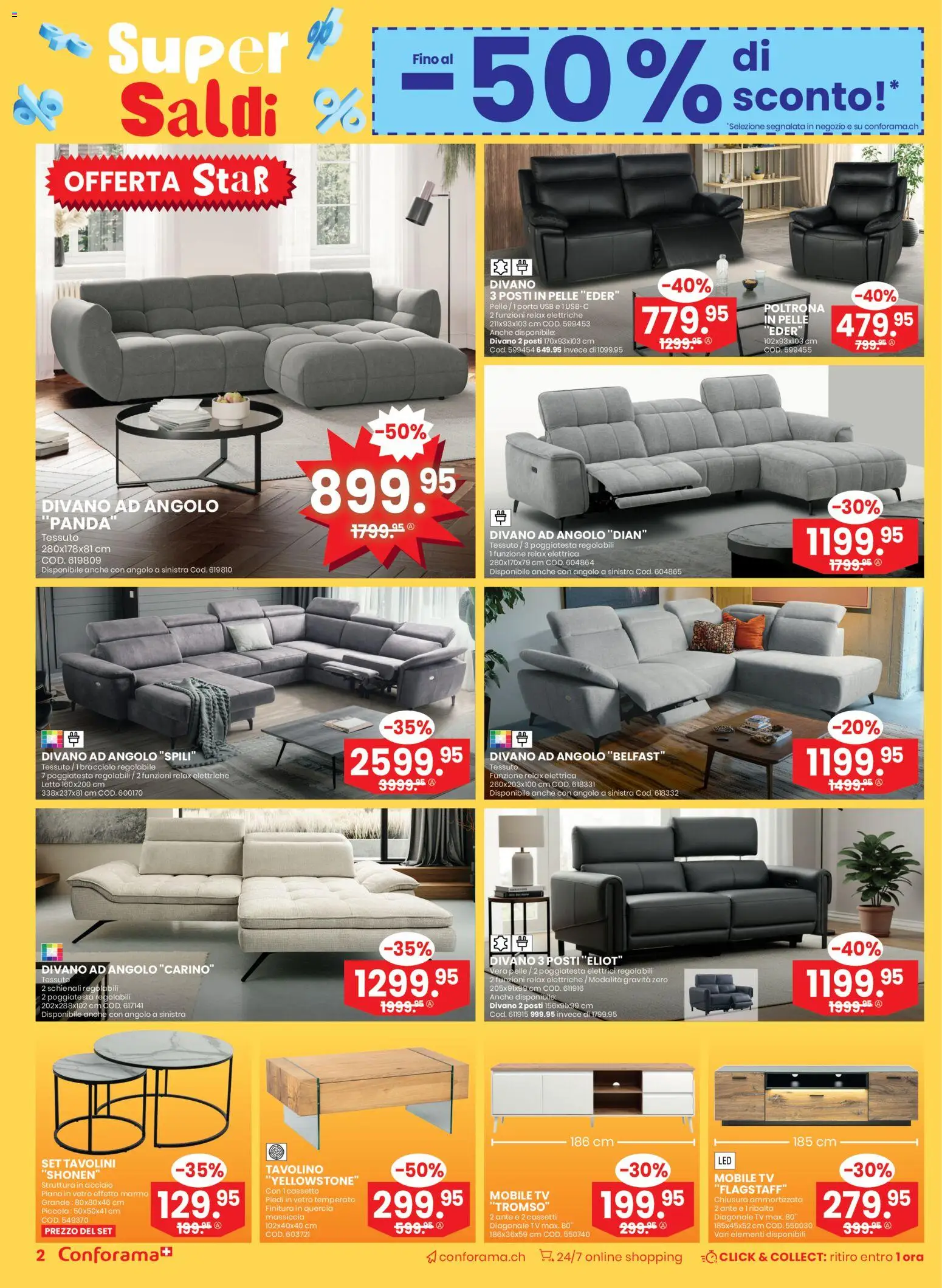 Conforama Aktionen IT – gültig ab 10.12.2025 | Seite: 2 | Produkte: TV, Usb