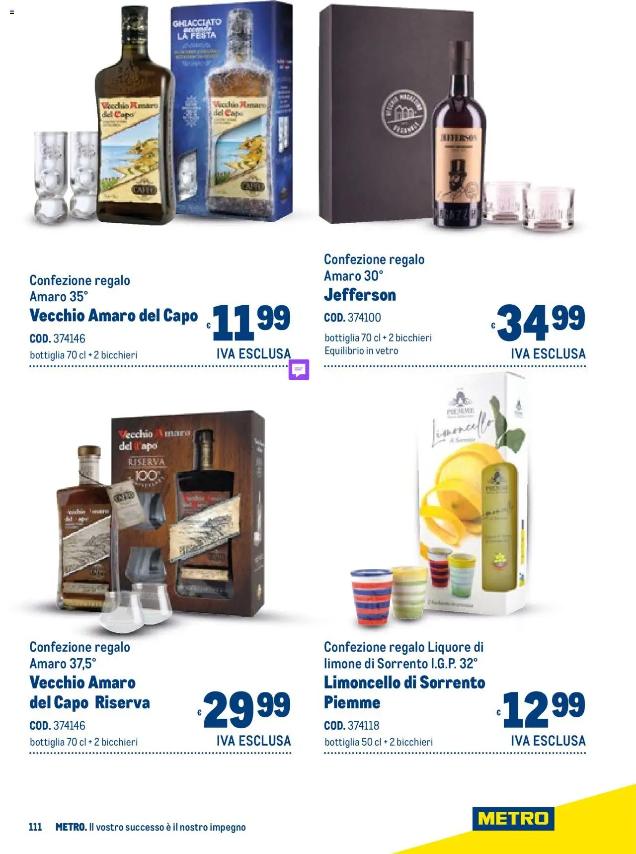 Volantino Metro del 06.11.2025 | Pagina: 111 | Prodotti: Limone, Limoncello, Liquore, Bottiglia