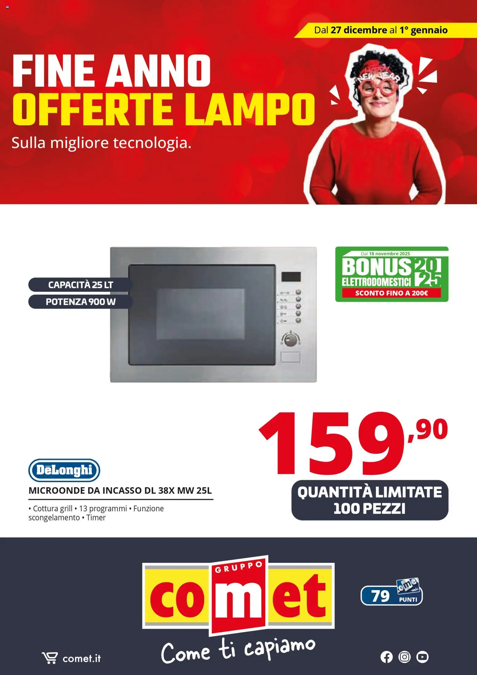 Volantino Comet del 27.12.2025 | Pagina: 71 | Prodotti: Microonde