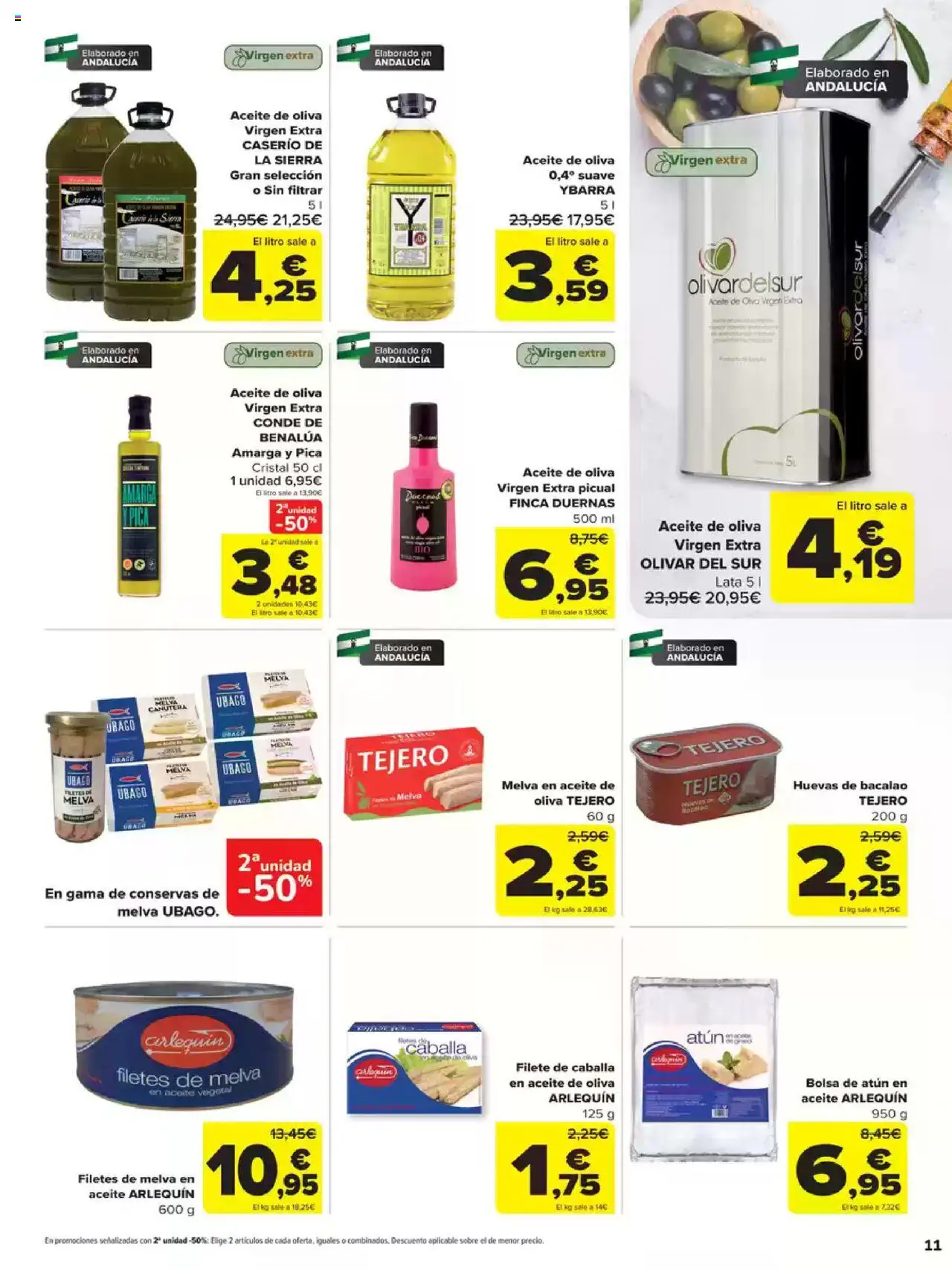 Carrefour folleto │ válido desde el 08.08.2025 | Página: 11 | Productos: Aceite de oliva virgen extra, Bolsa, Filete, Σταθμός εργασίας