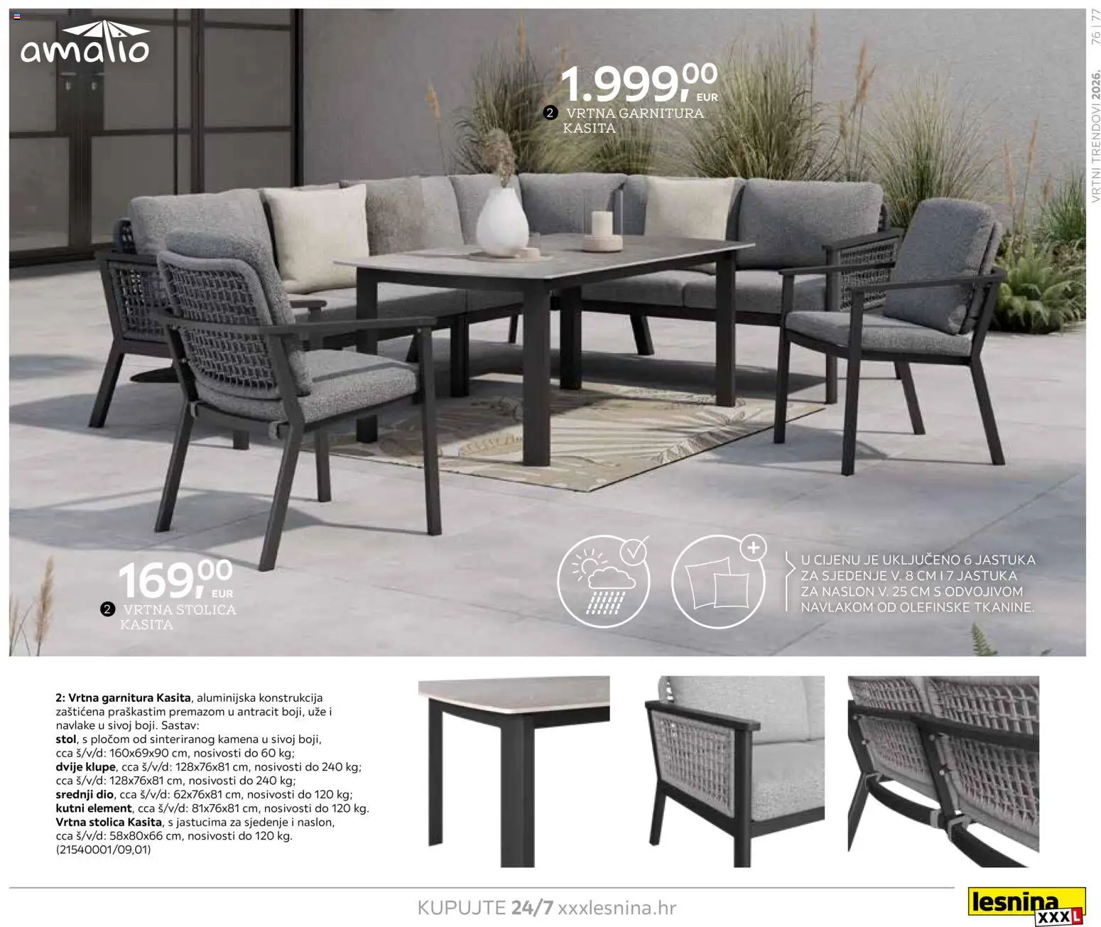 Lesnina katalog | vrijedi od 06.02.2026 | Stranica: 77 | Proizvodi: Stolica, Vrtna garnitura